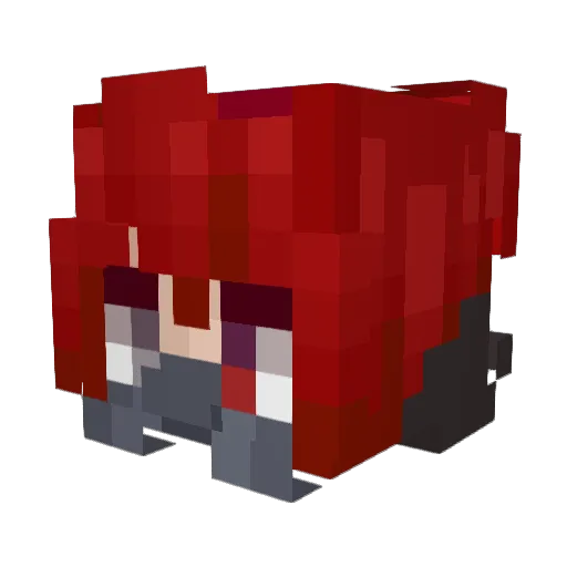 Lahima Minecraft avatar head, 3D render