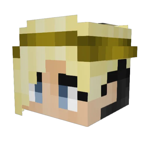 Lahira19 Minecraft avatar head, 3D render
