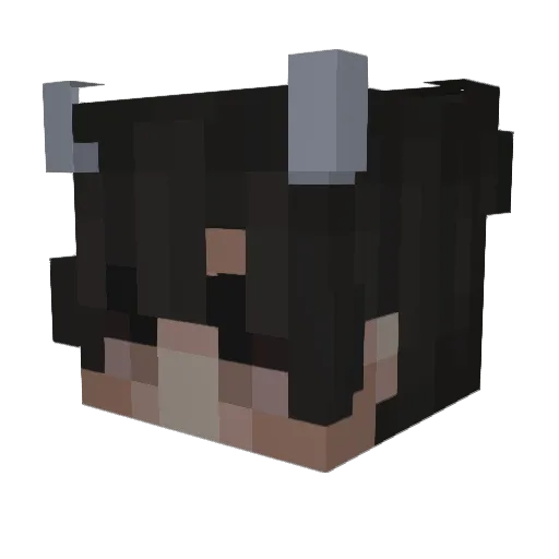 Lahken Minecraft avatar head, 3D render