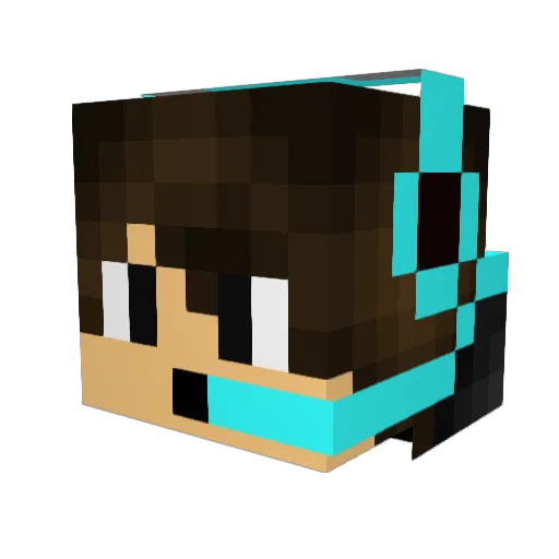 Lahnoss Minecraft avatar head, 3D render