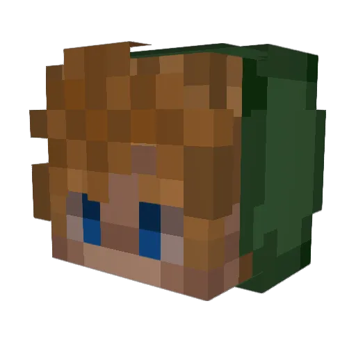 Lahsse Minecraft avatar head, 3D render