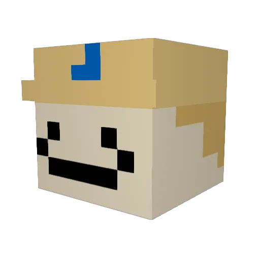Lahursj Minecraft avatar head, 3D render