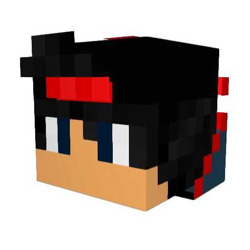 LaiAeep Minecraft avatar head, 3D render