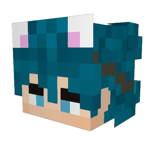 Lai_Si Minecraft avatar head, 3D render