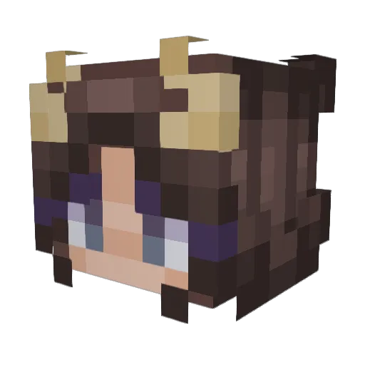Laianu Minecraft avatar head, 3D render