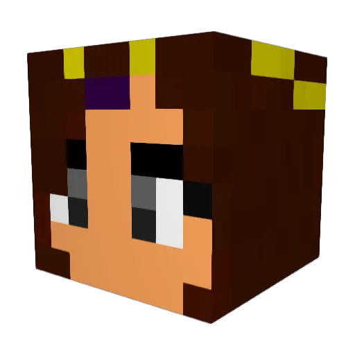 Laiarine Minecraft avatar head, 3D render