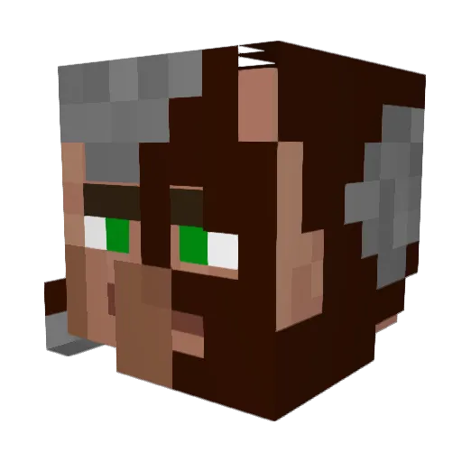 Laidru Minecraft avatar head, 3D render