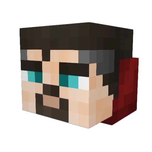 Laigron Minecraft avatar head, 3D render