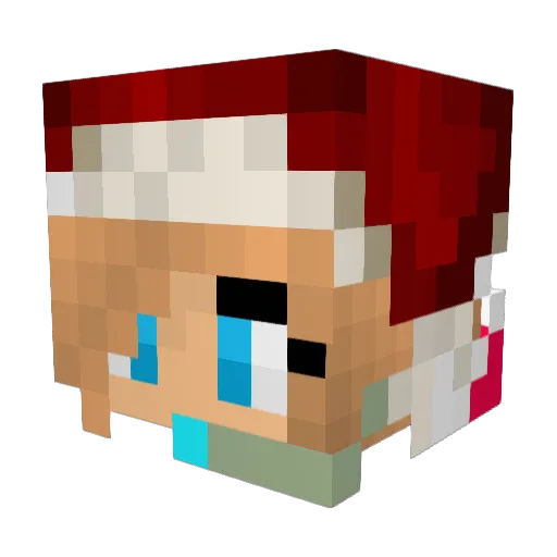 Laika24 Minecraft avatar head, 3D render
