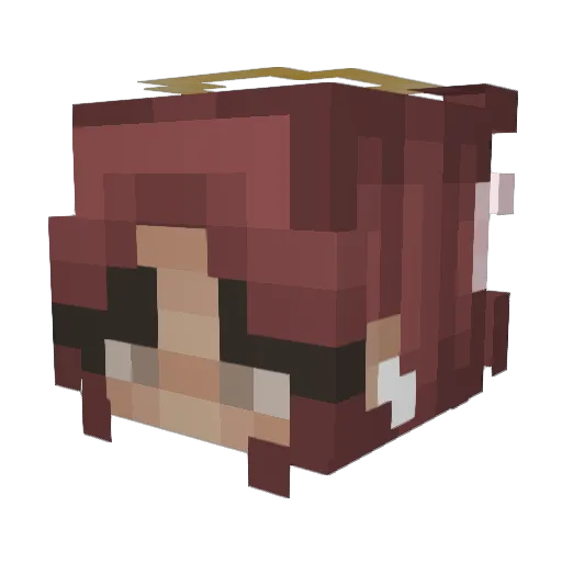 Laila137 Minecraft avatar head, 3D render