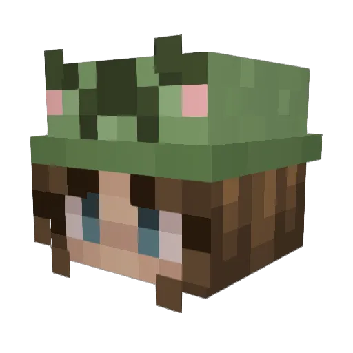 Lailaaaaaaaa Minecraft avatar head, 3D render