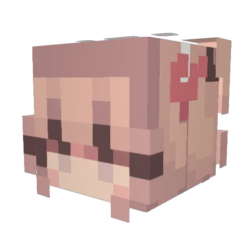 LailagamingYT Minecraft avatar head, 3D render