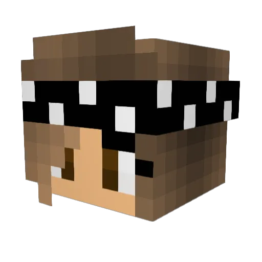 Lailah Minecraft avatar head, 3D render