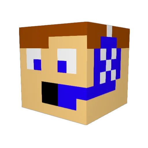 Lailai123 Minecraft avatar head, 3D render