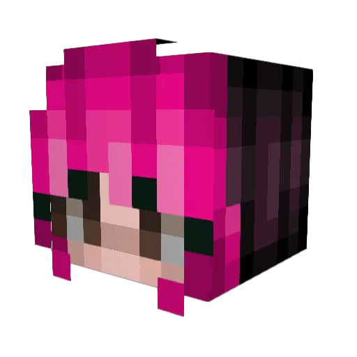Lailax3x Minecraft avatar head, 3D render
