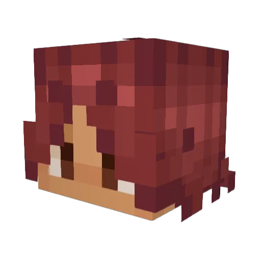 Lailetta Minecraft avatar head, 3D render