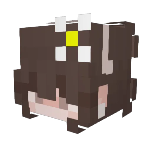 Laina26 Minecraft avatar head, 3D render