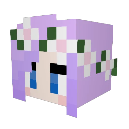 Laineymorrison Minecraft avatar head, 3D render