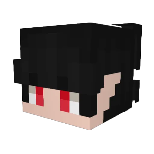 Laion_ Minecraft avatar head, 3D render