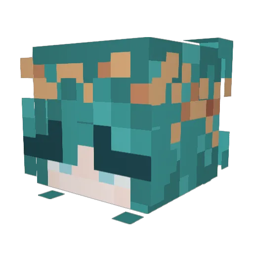Laircraft Minecraft avatar head, 3D render