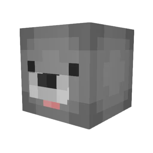 Laird12 Minecraft avatar head, 3D render
