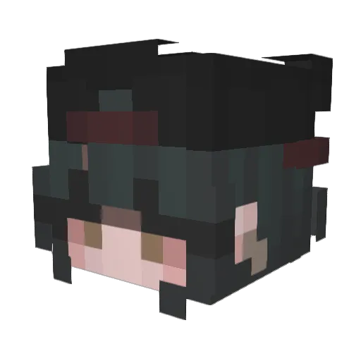 LaisHasek Minecraft avatar head, 3D render