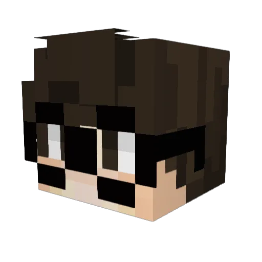 LaitDeMeuh Minecraft avatar head, 3D render