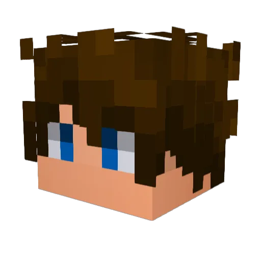 Laitboyy Minecraft avatar head, 3D render