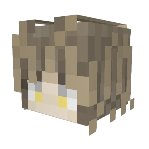 Laithet Minecraft avatar head, 3D render