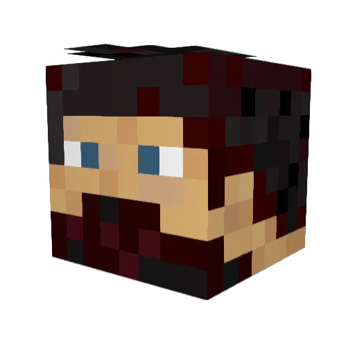 Laitykill Minecraft avatar head, 3D render
