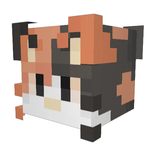 Laiuuu Minecraft avatar head, 3D render