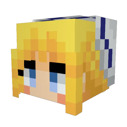 Laiya41 Minecraft avatar head, 3D render