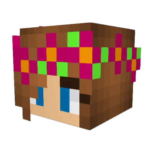 Lajana_4 Minecraft avatar head, 3D render