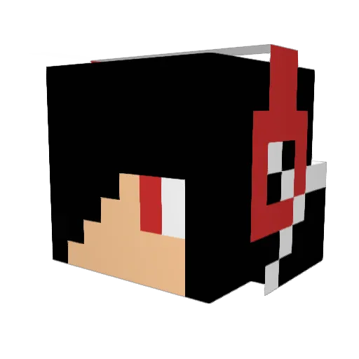 Lajne_ Minecraft avatar head, 3D render