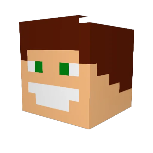 LajterGame Minecraft avatar head, 3D render