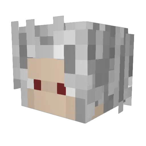 Lajzns Minecraft avatar head, 3D render