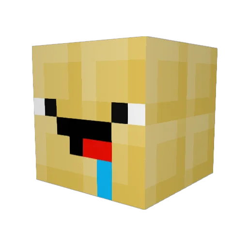 LakaGameplay Minecraft avatar head, 3D render