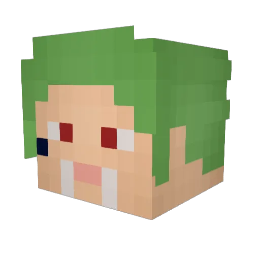 LakeOtter Minecraft avatar head, 3D render
