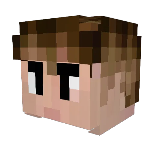 LakerLuka Minecraft avatar head, 3D render