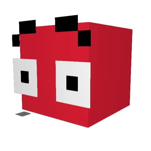 Lakerats Minecraft avatar head, 3D render