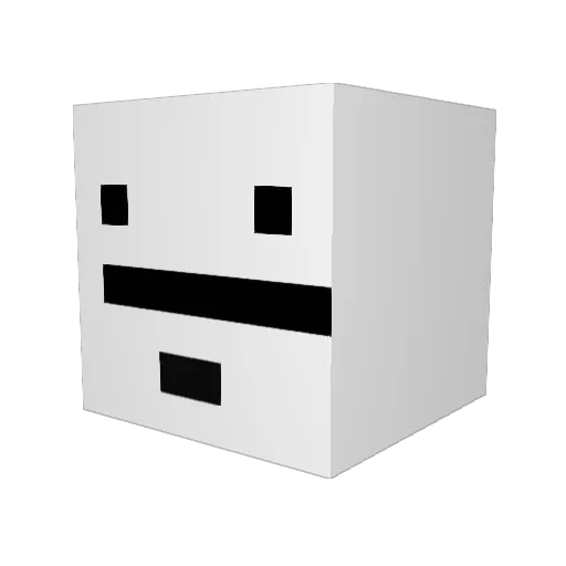 Lakerjet Minecraft avatar head, 3D render