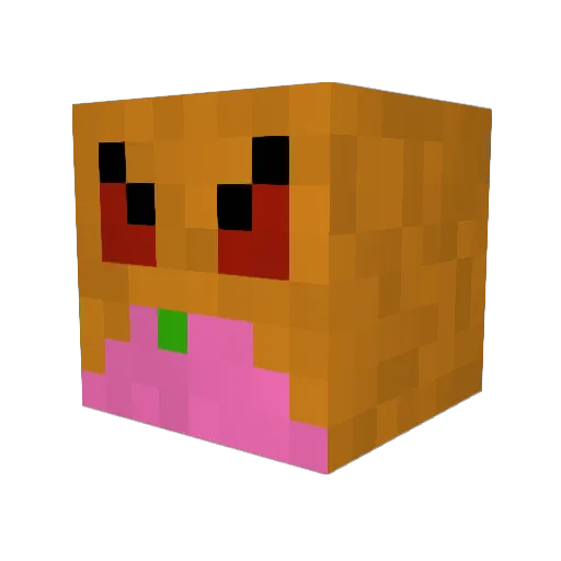 LakersInSix Minecraft avatar head, 3D render