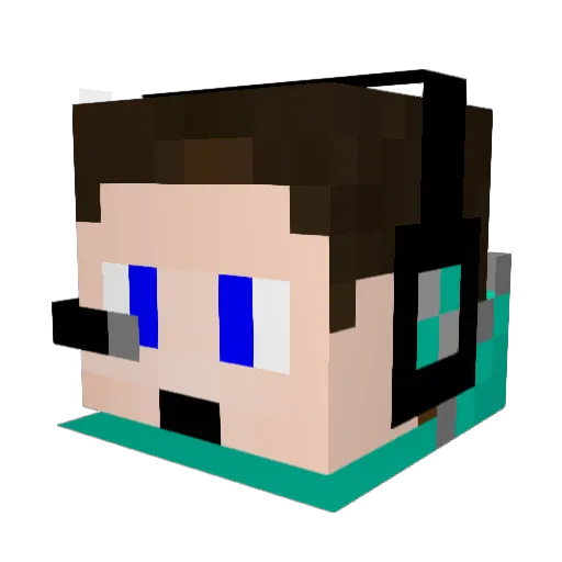 Lakewashburn Minecraft avatar head, 3D render