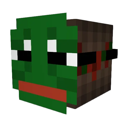 Lakewell Minecraft avatar head, 3D render