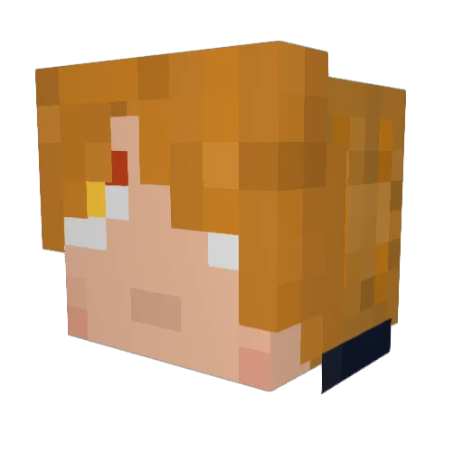 LakiPixx Minecraft avatar head, 3D render