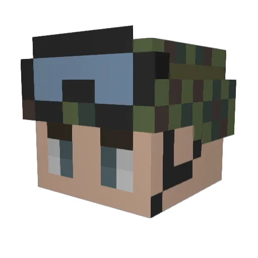 LakiSRB Minecraft avatar head, 3D render