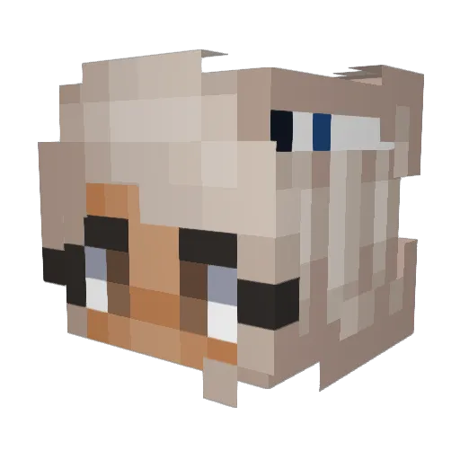 Lakiesha Minecraft avatar head, 3D render