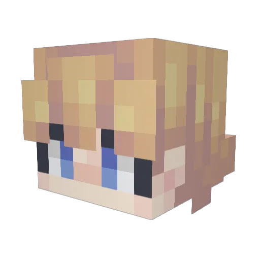 Lakiro Minecraft avatar head, 3D render