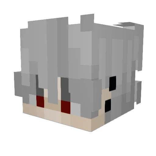 Lakishe Minecraft avatar head, 3D render