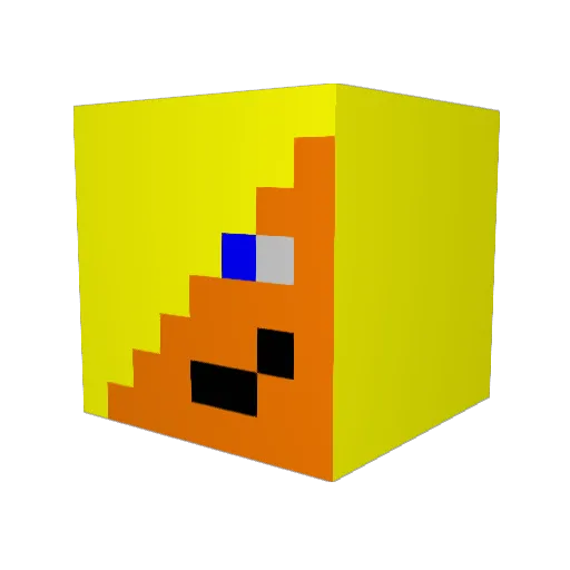 Lakisrit Minecraft avatar head, 3D render